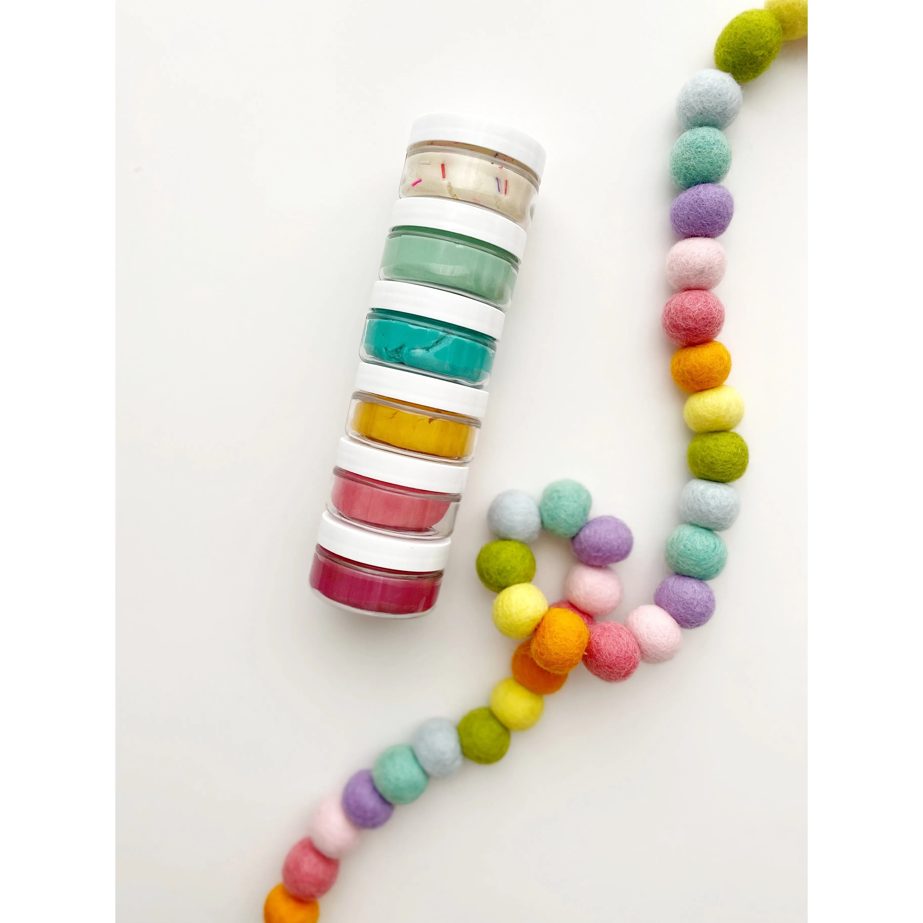 Mini Rainbow Sensory Playdough