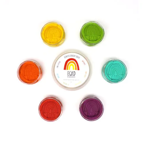 Mini Rainbow Sensory Playdough