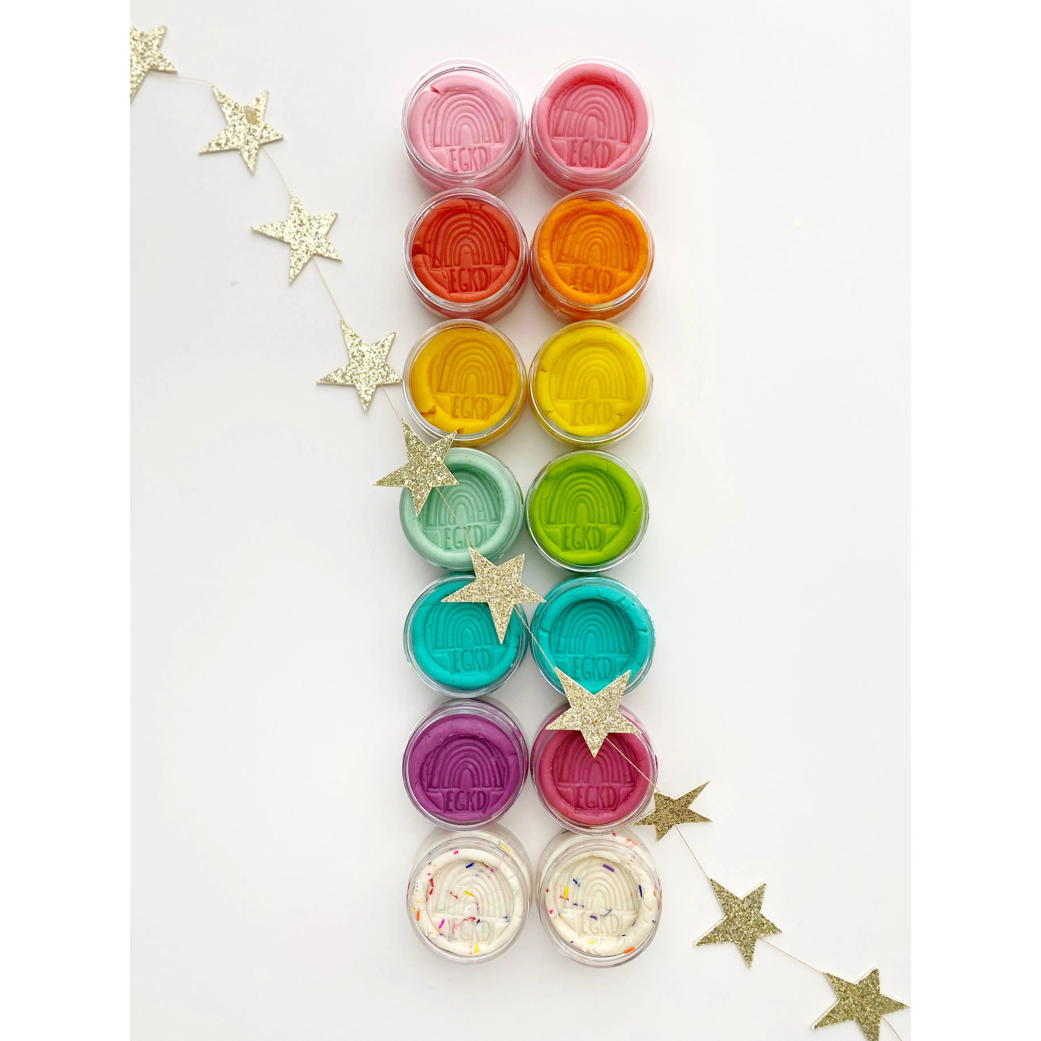 Mini Rainbow Sensory Playdough