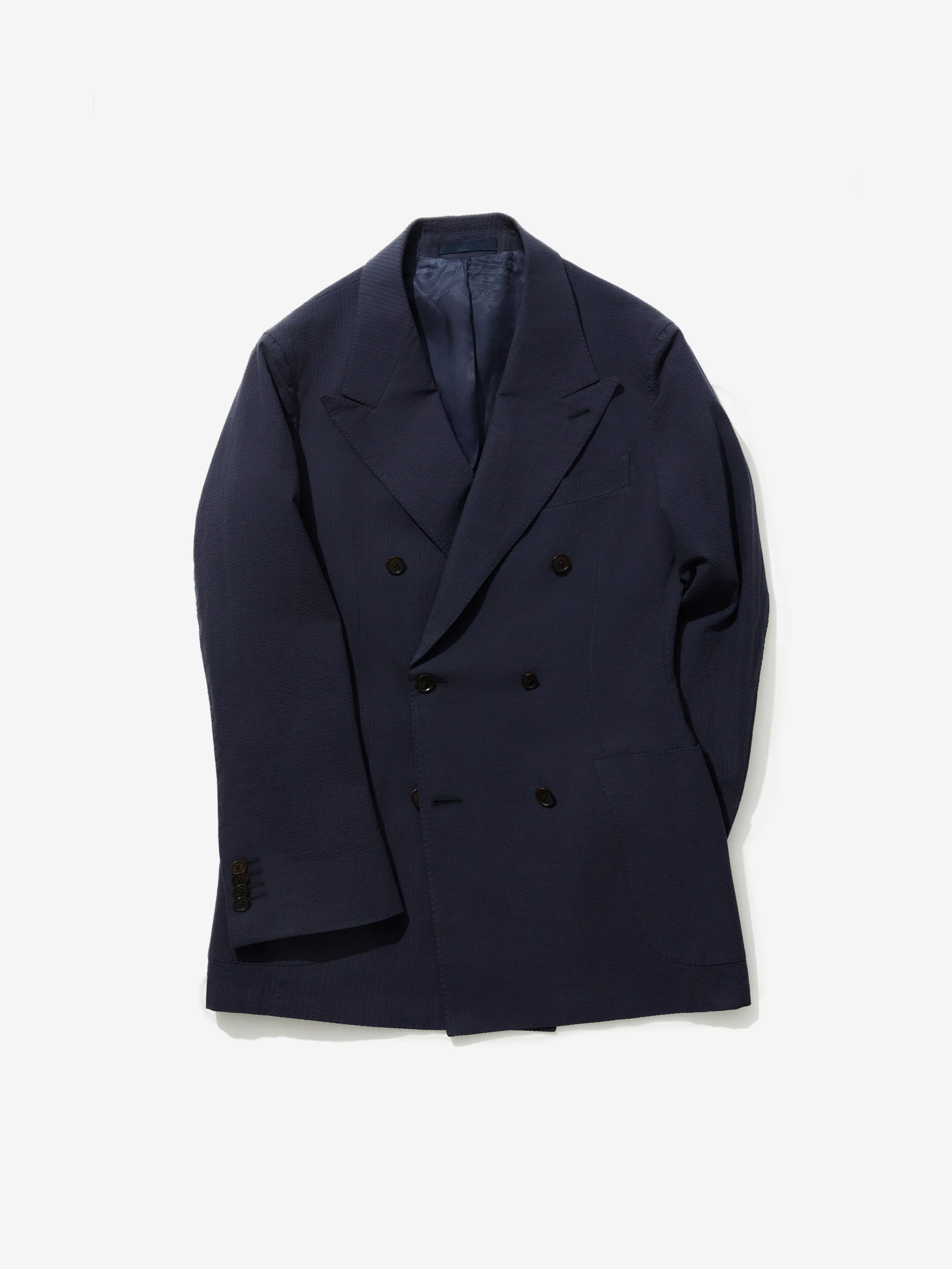 Navy Blue Seersucker Jacket