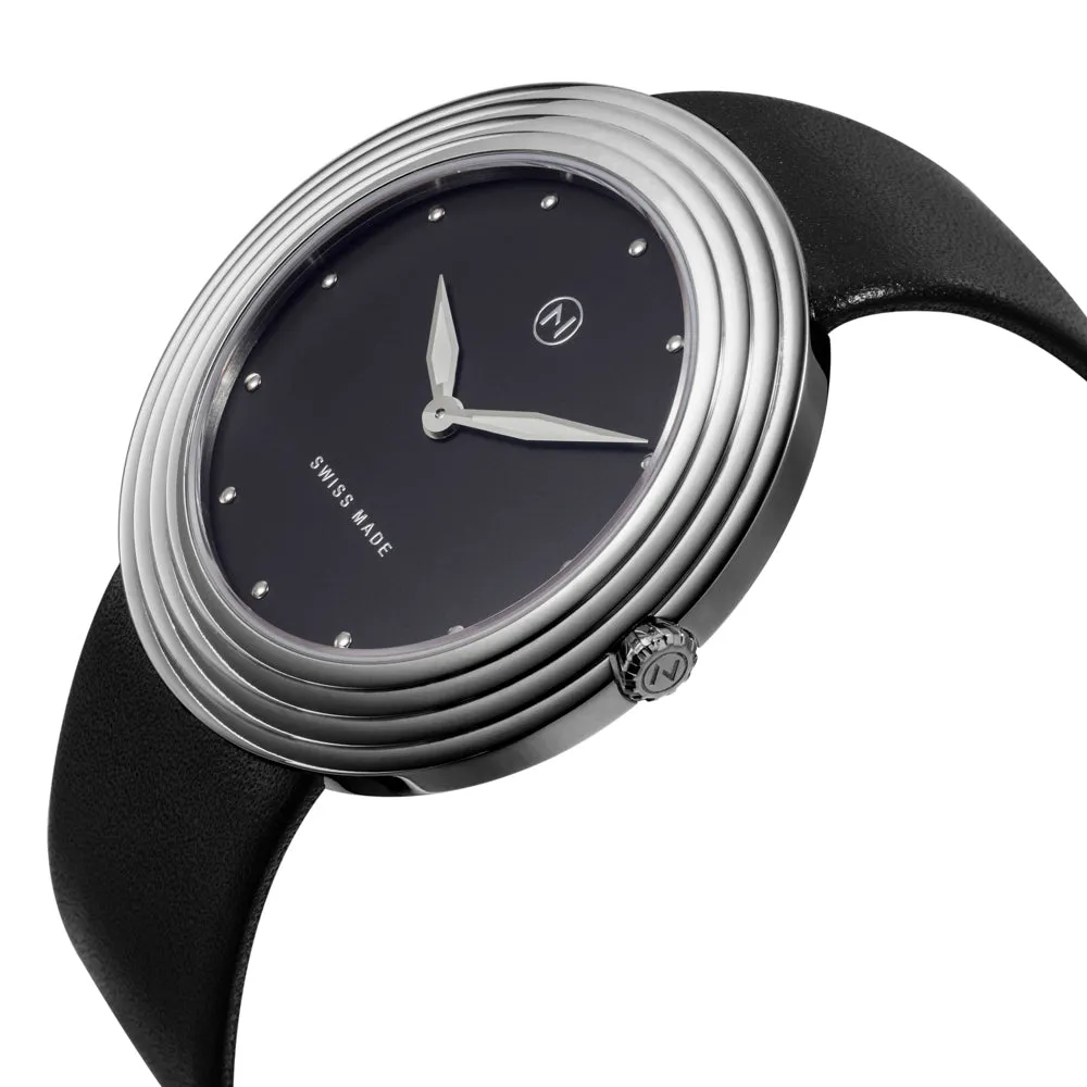 Nove Streamliner 40mm Black Silver