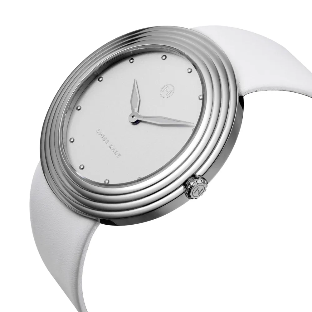 Nove Streamliner 40mm White Silver