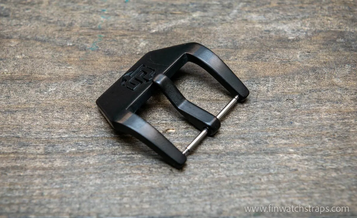 Panerai style buckle stainless steel, black matte, 20 mm,  22 mm, 24 mm, 26 mm