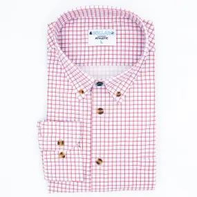 Range Shirt - White w/ Red and Purple Windowpane