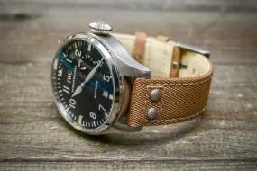 Sailcloth, Cordura military grade watch strap, Quick-release spring bars are installed, lined with Lorica eco-leather by FinWacthStraps®