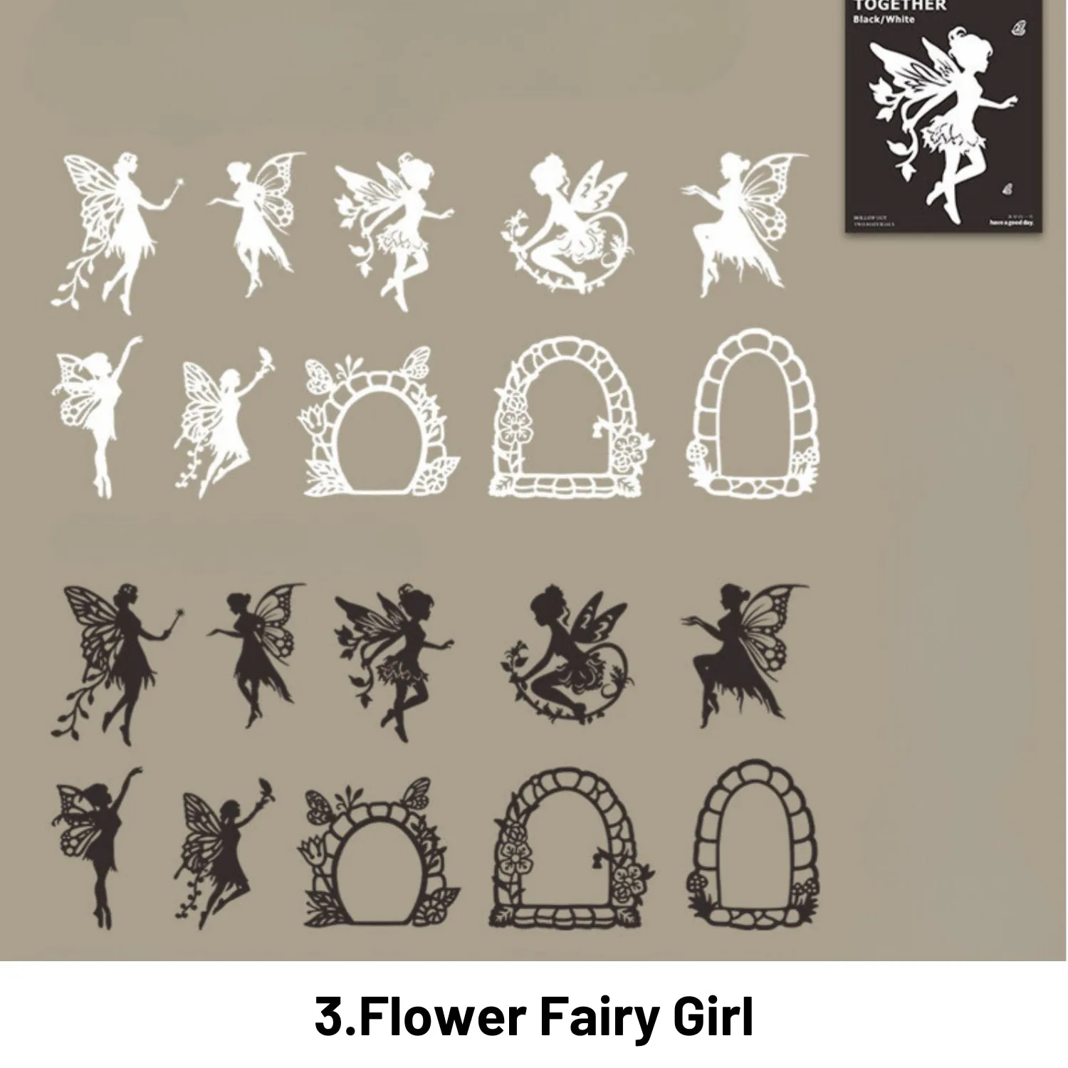 Shadow Dance Series Creative Figure Silhouette Hollow Material Paper