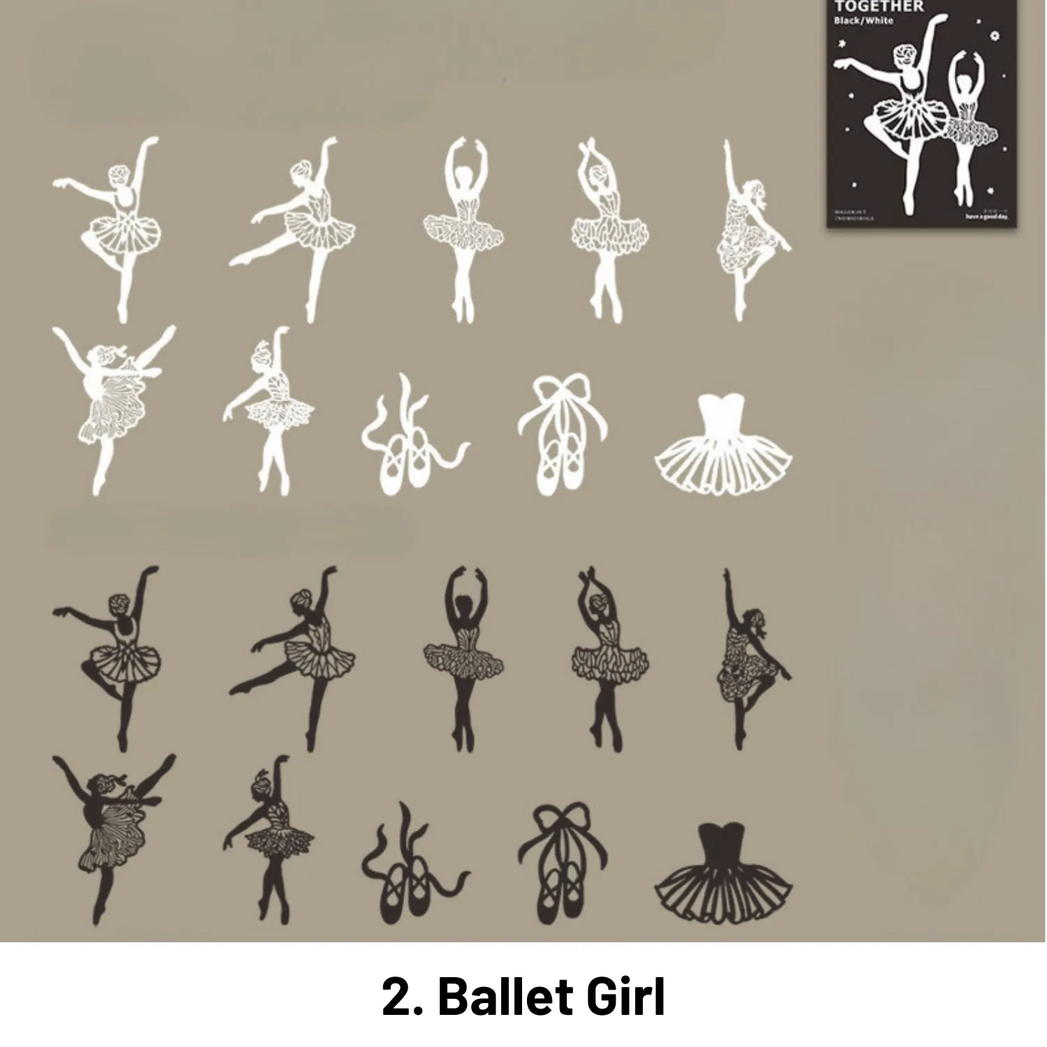 Shadow Dance Series Creative Figure Silhouette Hollow Material Paper