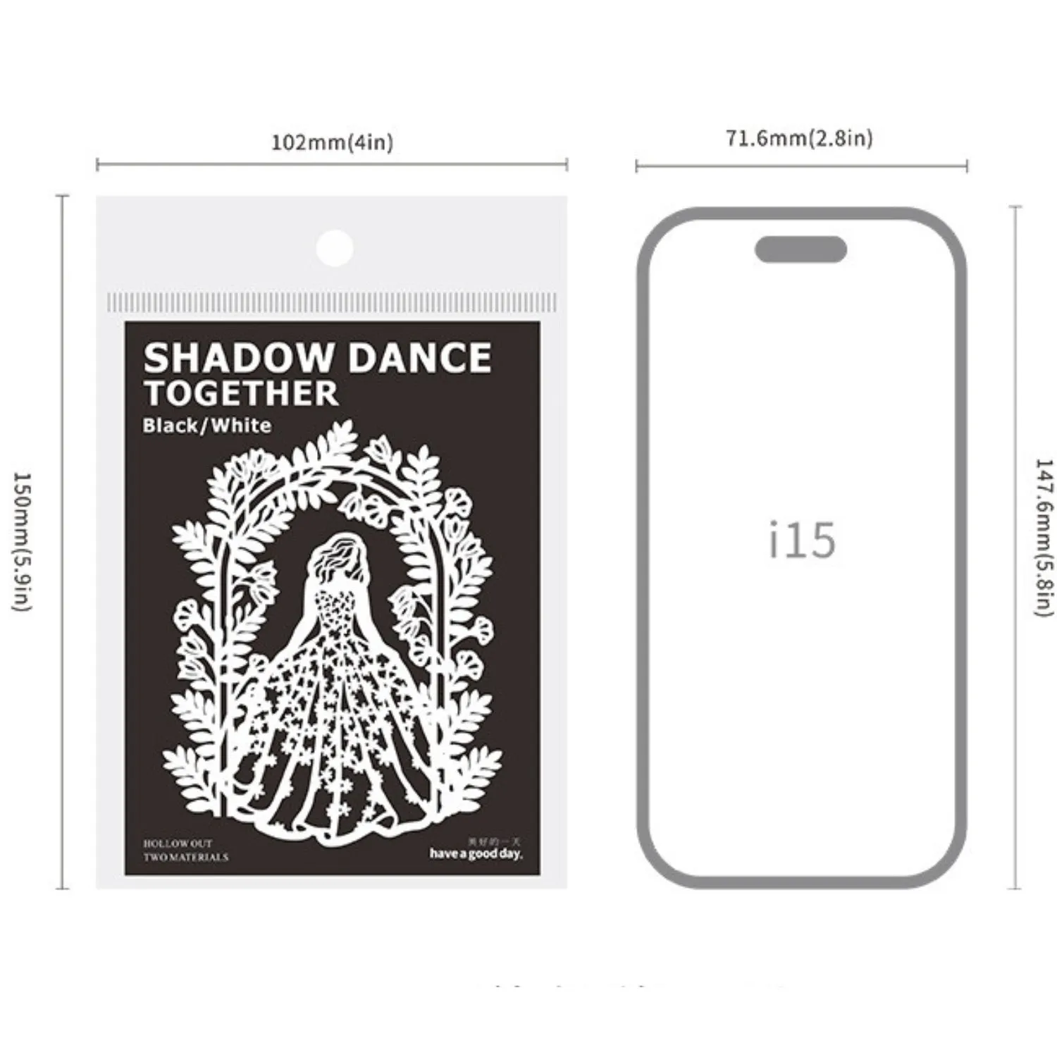 Shadow Dance Series Creative Figure Silhouette Hollow Material Paper