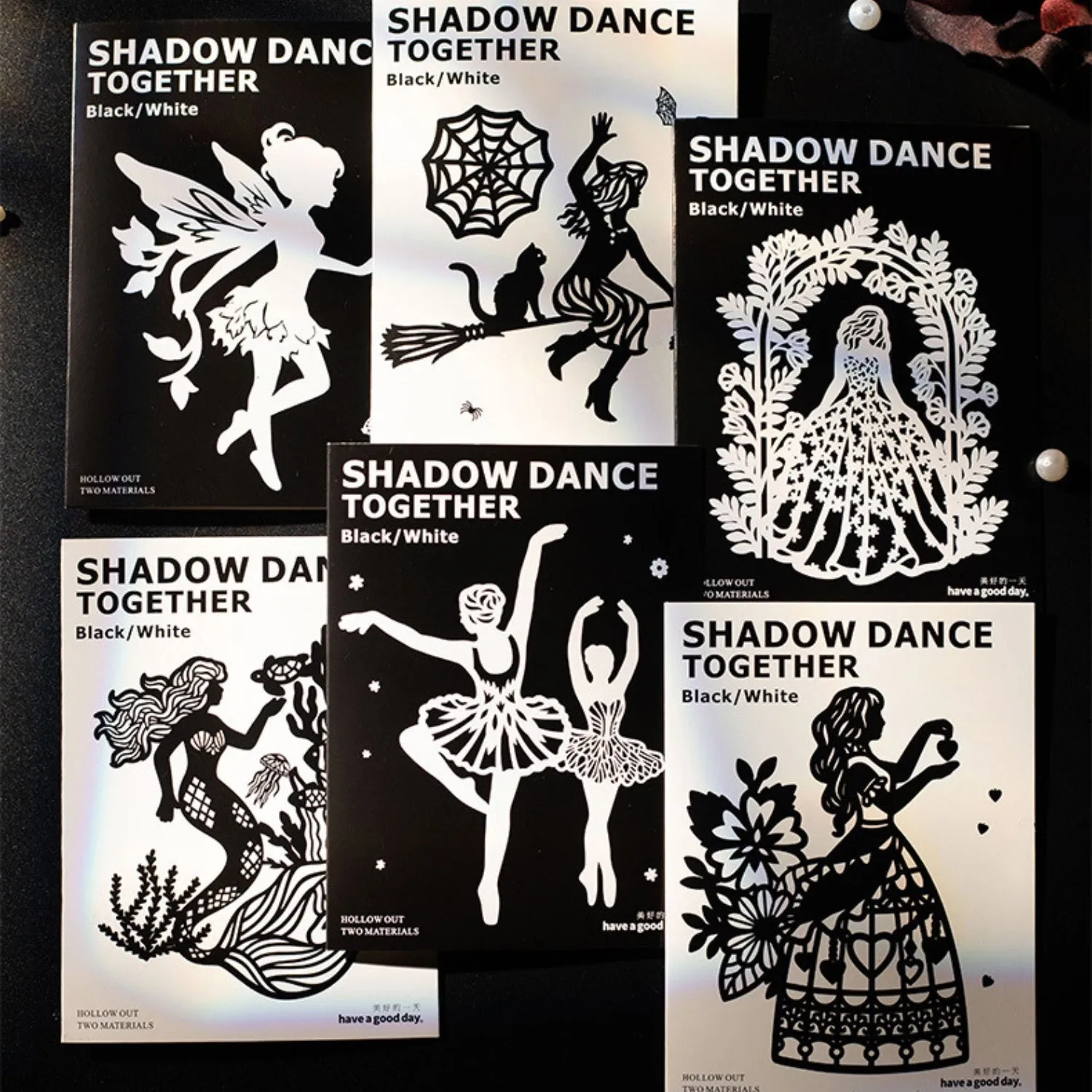 Shadow Dance Series Creative Figure Silhouette Hollow Material Paper