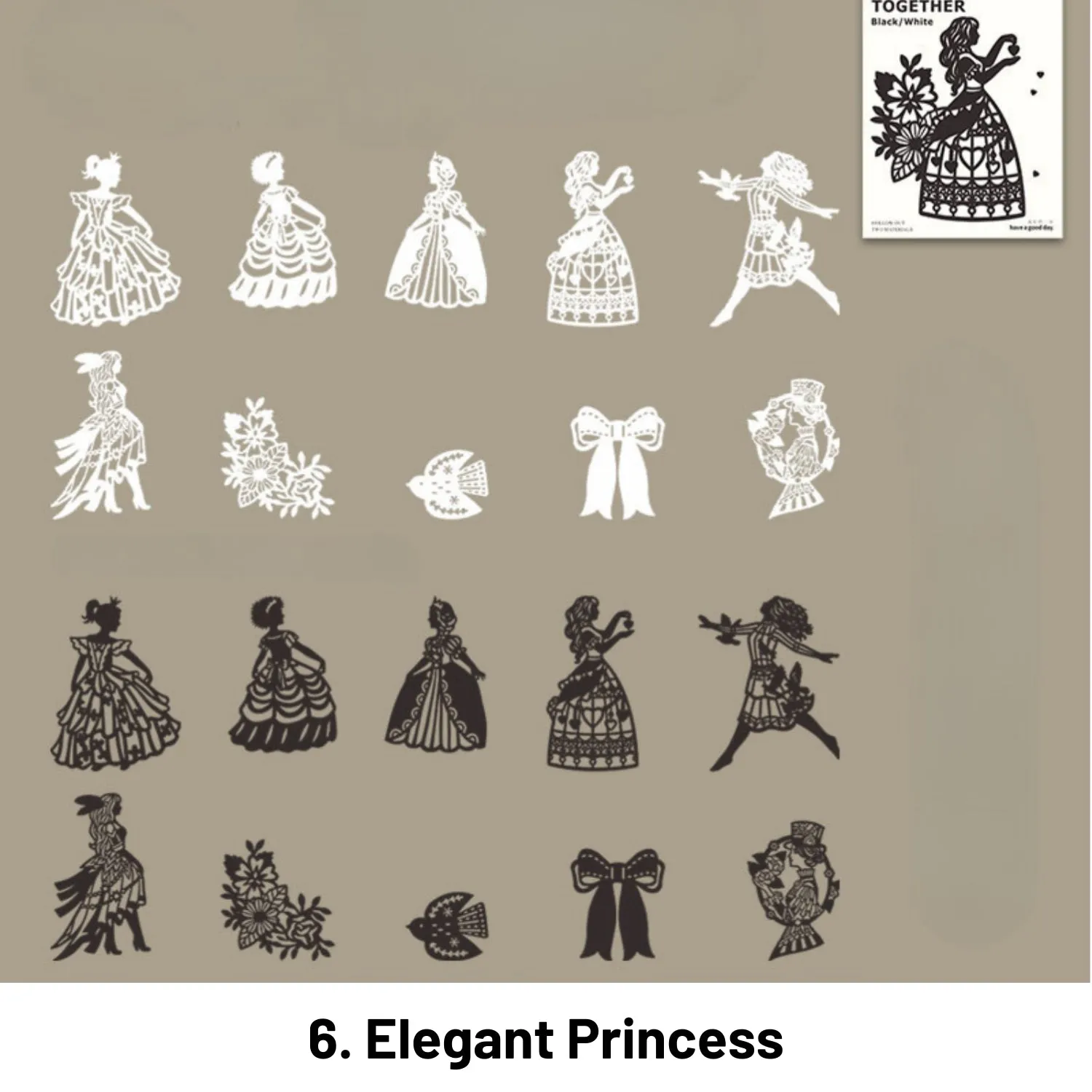 Shadow Dance Series Creative Figure Silhouette Hollow Material Paper