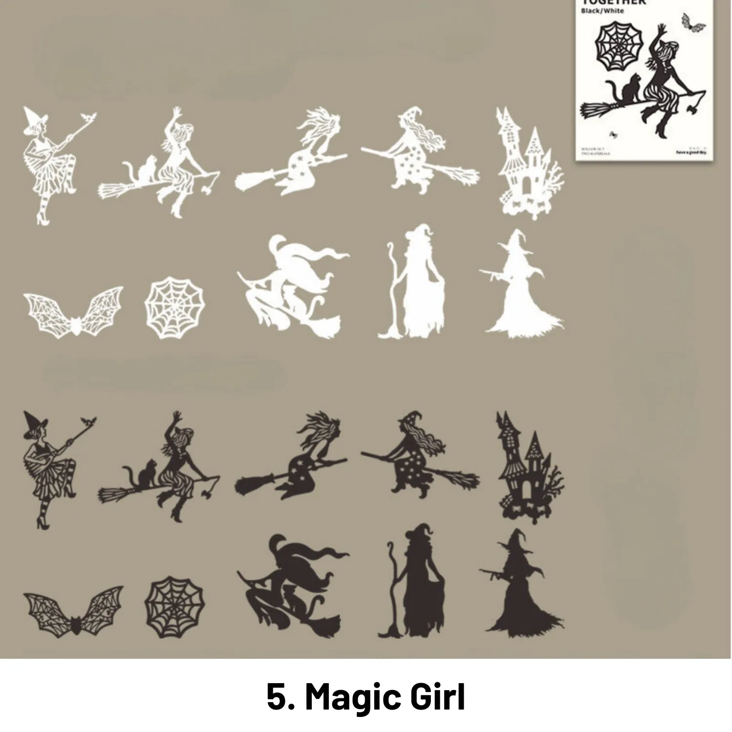 Shadow Dance Series Creative Figure Silhouette Hollow Material Paper