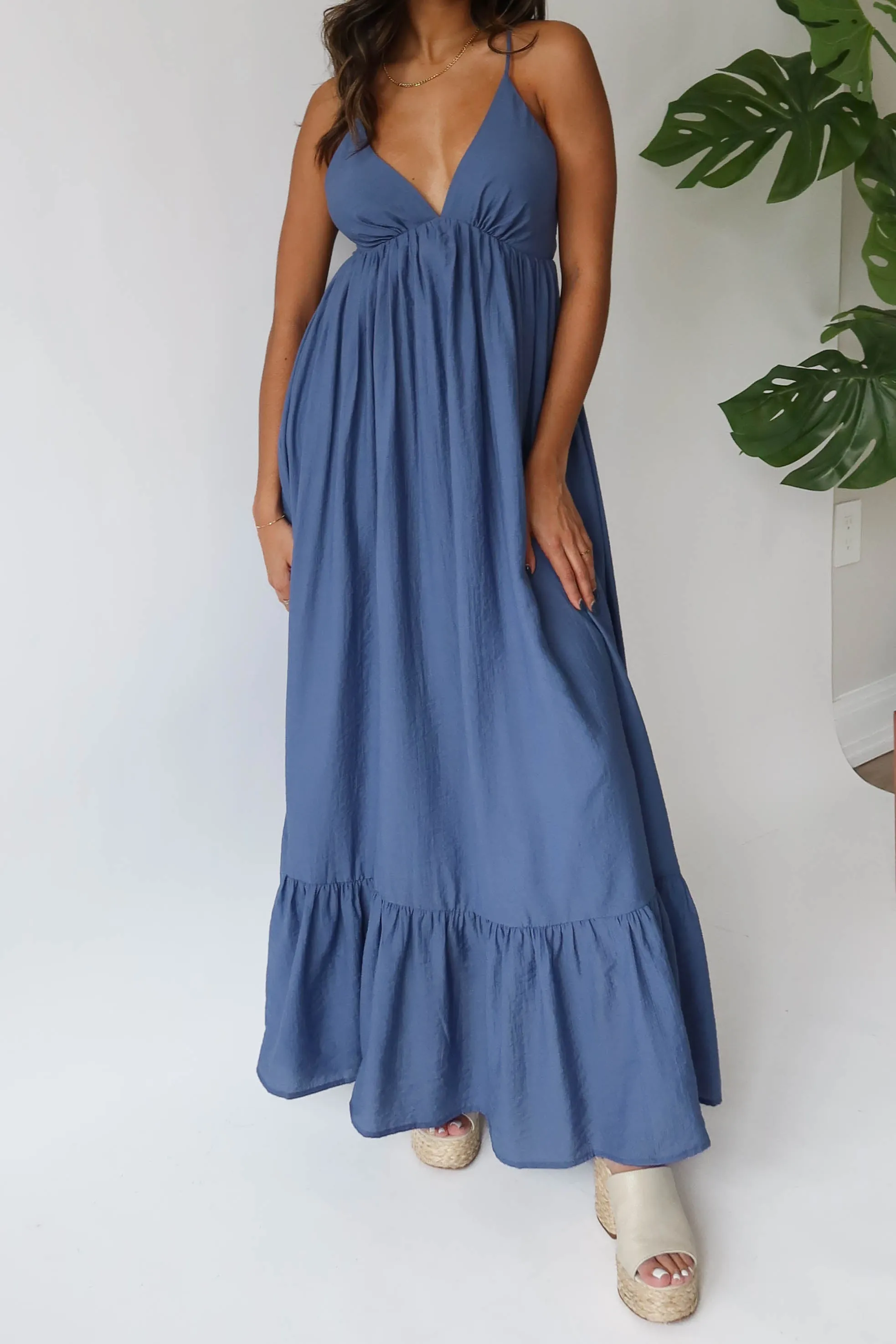 Shine Bright Maxi Dress in Dark Blue