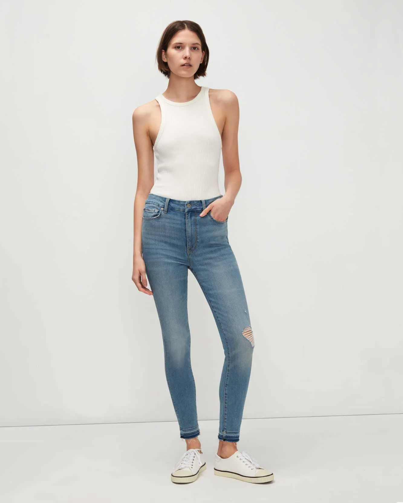 Slim Illusion HW Ankle Skinny In Aloe