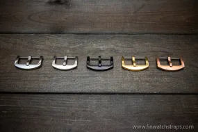 Stainless steel buckle (black, silver, rose gold, gold) 10 mm-24 mm