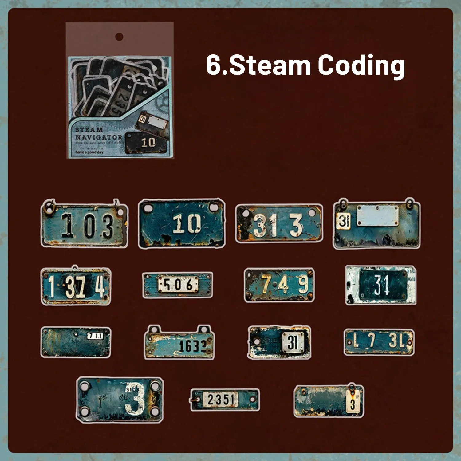 Steam Pilot Series Retro Label Sticker Pack