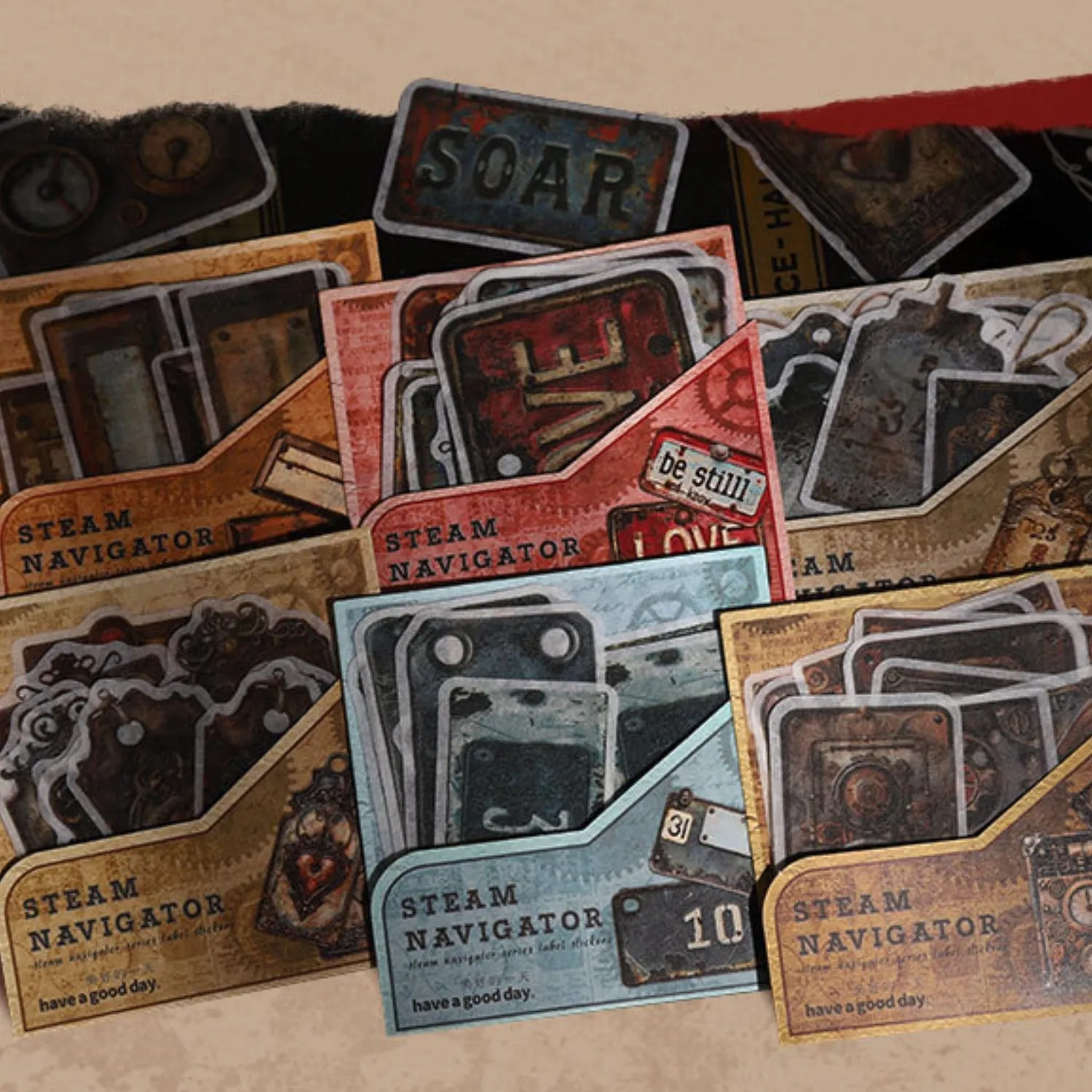 Steam Pilot Series Retro Label Sticker Pack