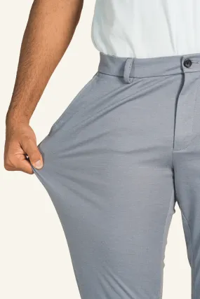 Steel Grey Power-Stretch Pants