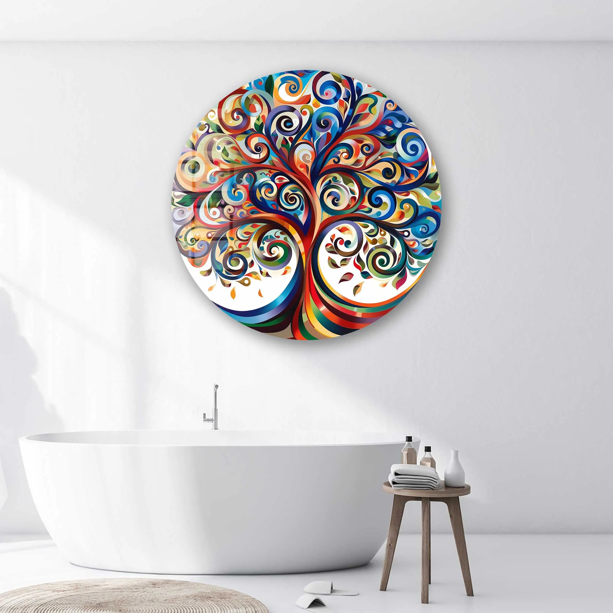 Tree of Life - Rounded Glass Wall Art