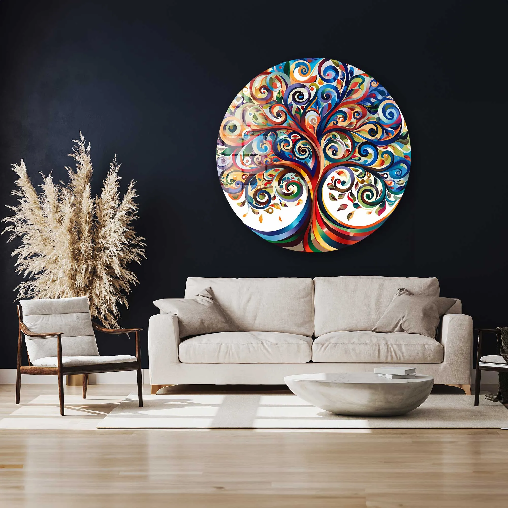 Tree of Life - Rounded Glass Wall Art