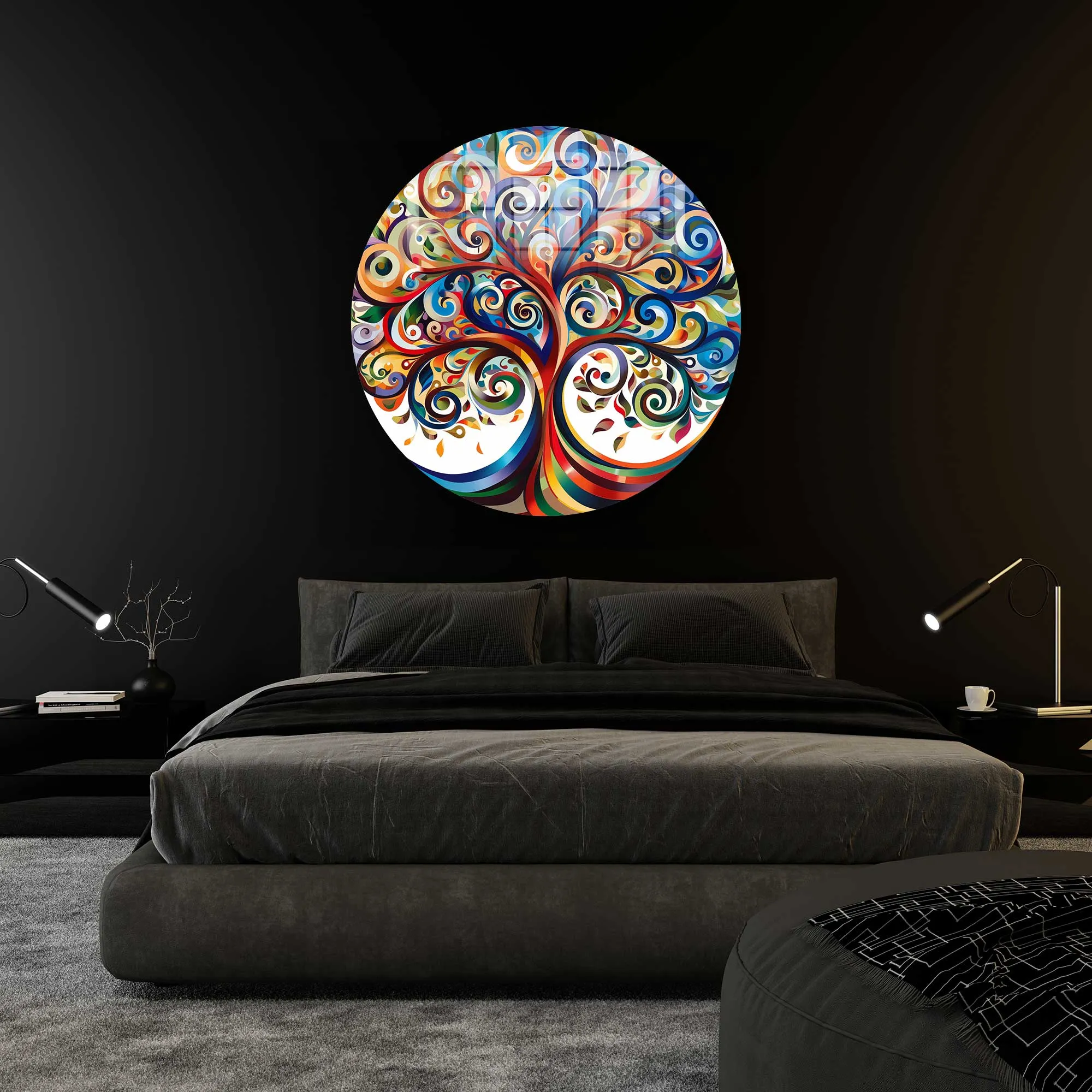 Tree of Life - Rounded Glass Wall Art