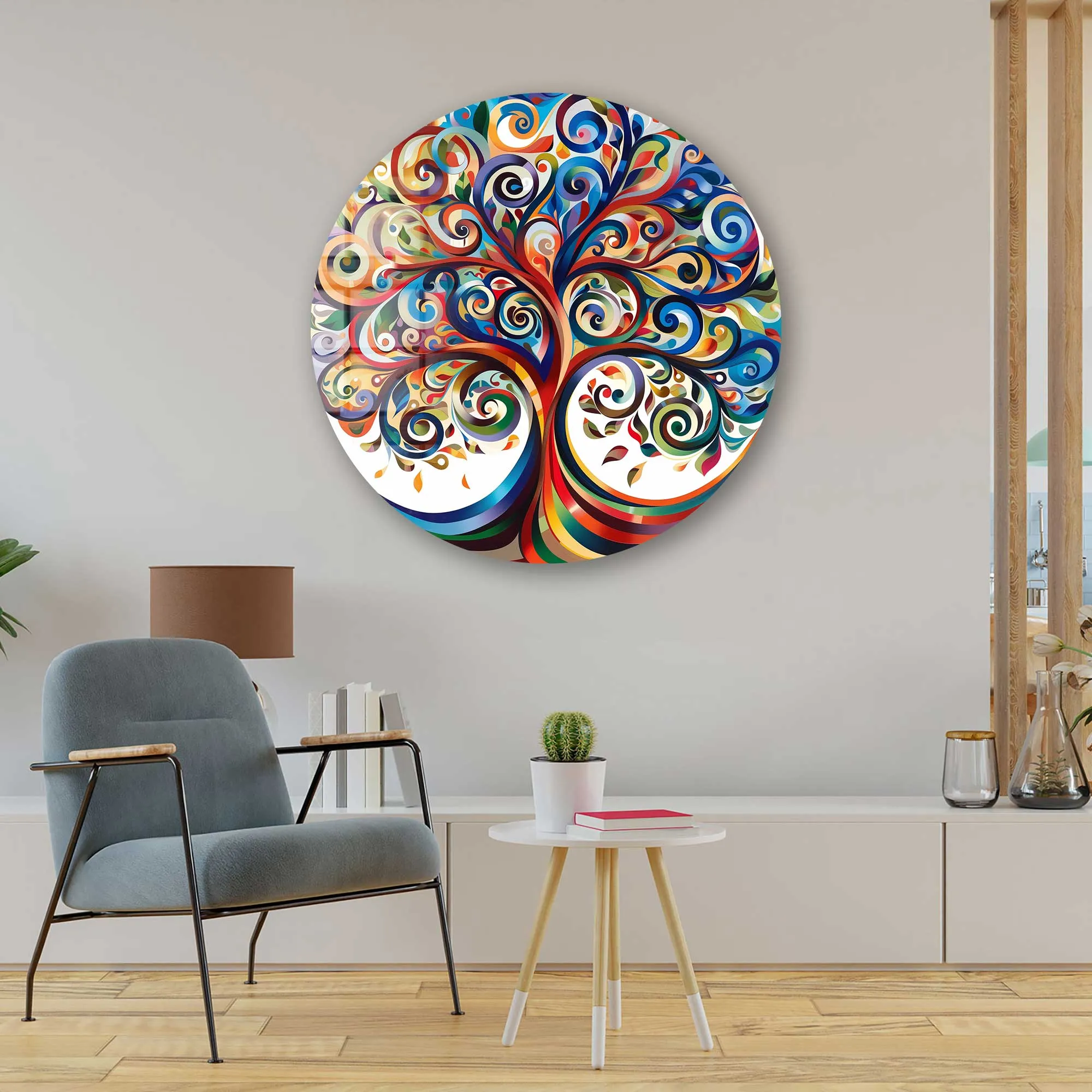 Tree of Life - Rounded Glass Wall Art