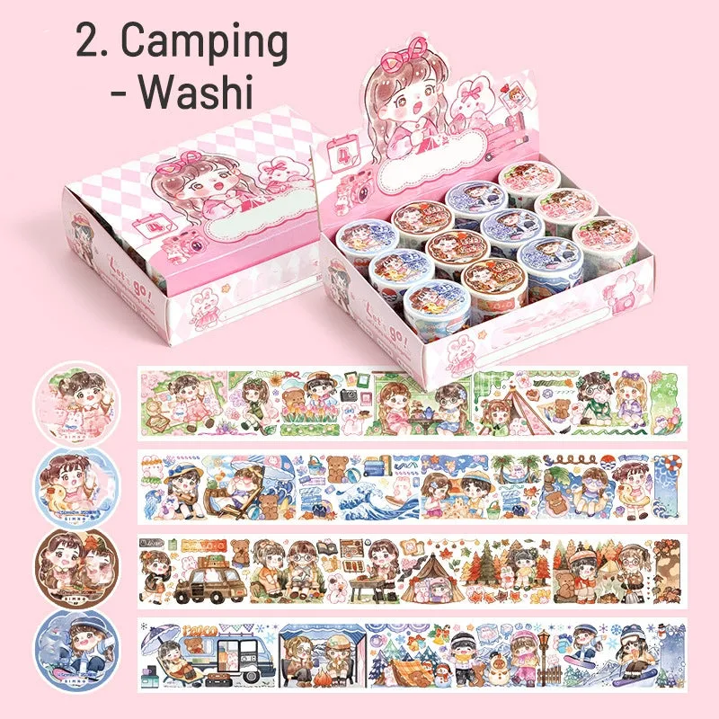 Twrinkle World Series Cute Cartoon Girl Tape Set