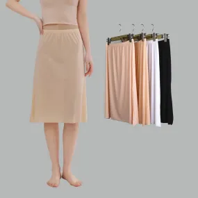 Underskirt Half Slips Dress for Women Summer Thin Ice Silk High Waist Elastic Anti-Penetrating Underskirt Lining 110KG