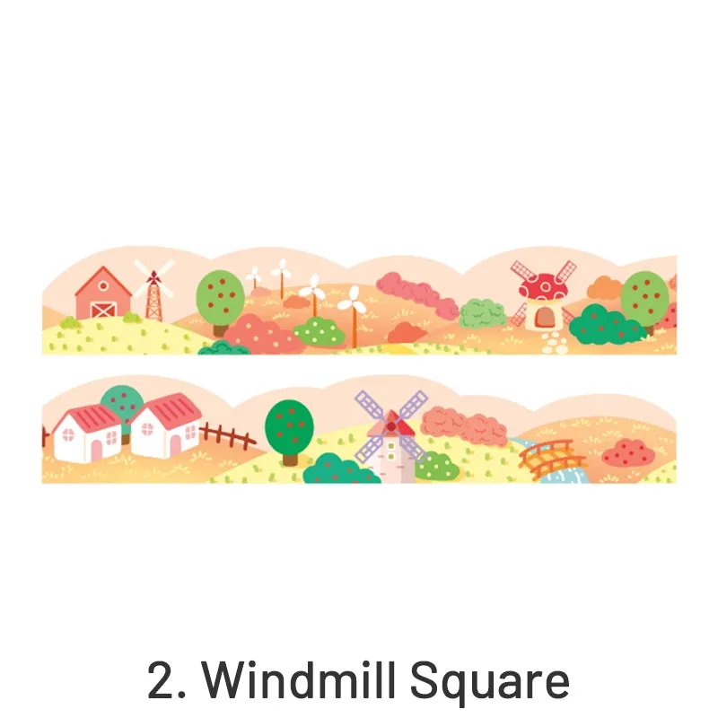 Valley of Blue Wind Chimes Landscape Washi Tape