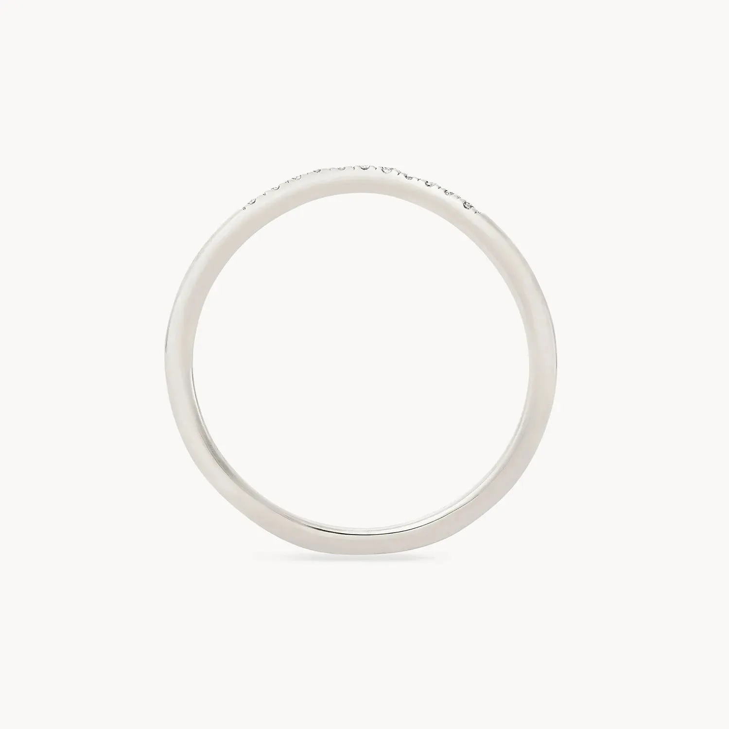 wave eternity ring - 14k white gold, white diamond