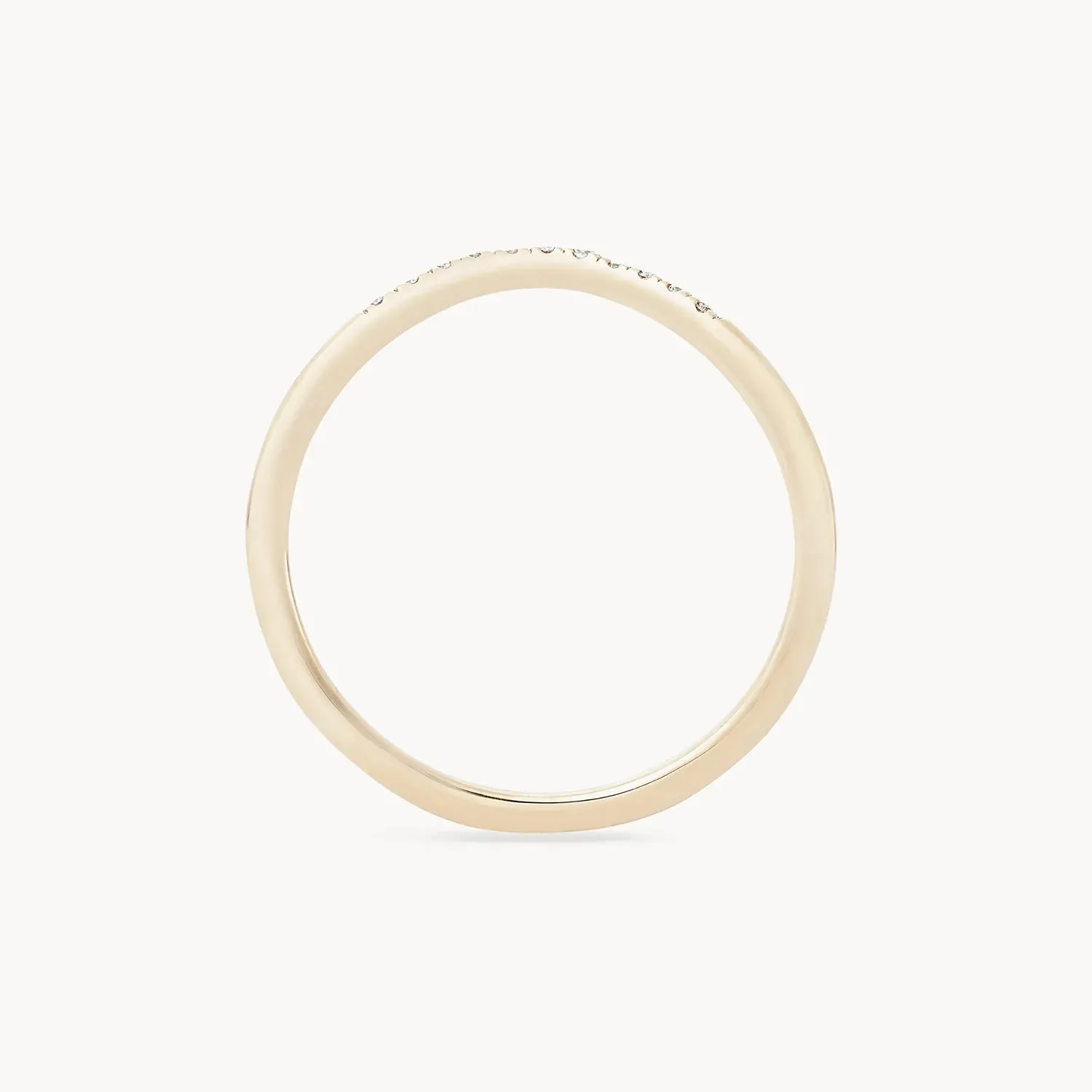 wave eternity ring - 14k yellow gold, white diamond