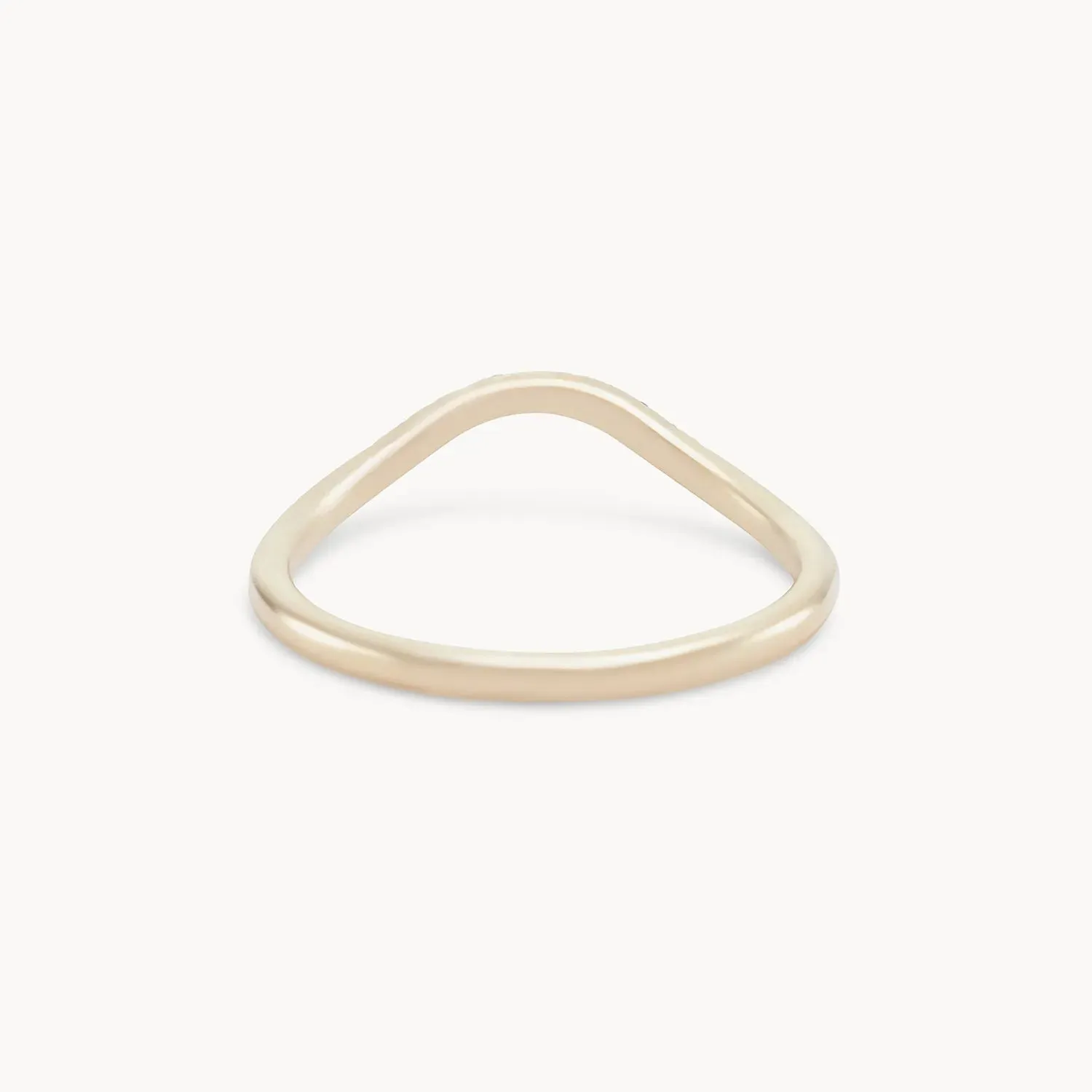 wave eternity ring - 14k yellow gold, white diamond