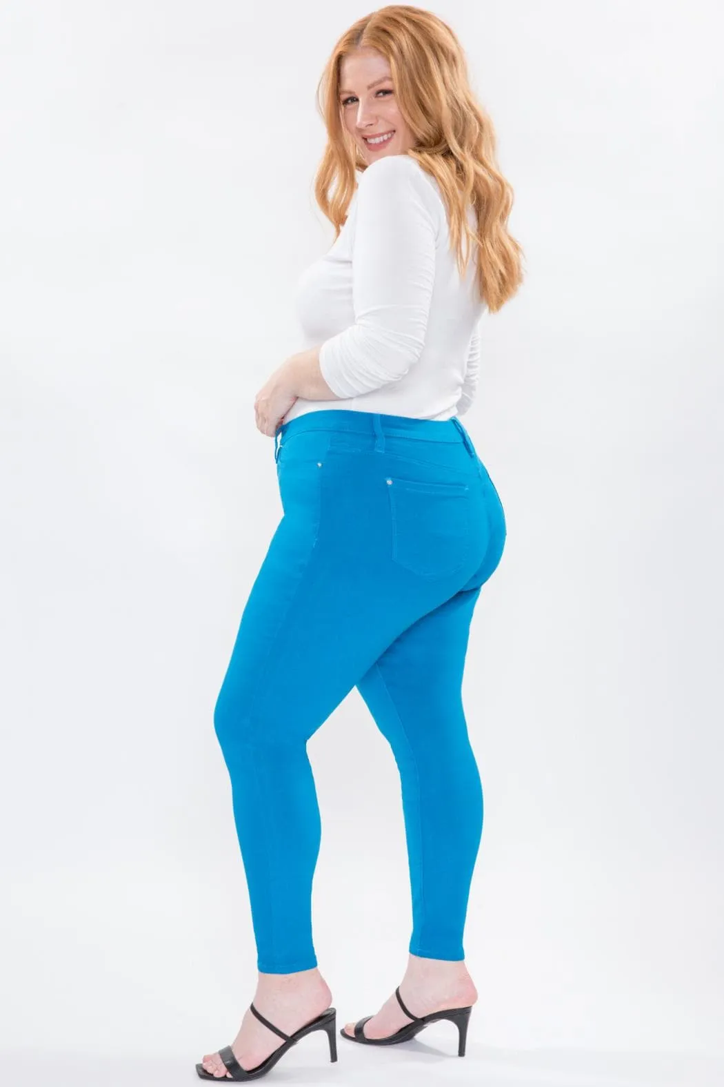 Women's Plus Size Hyperstretch Skinny Pants, Blue Jay