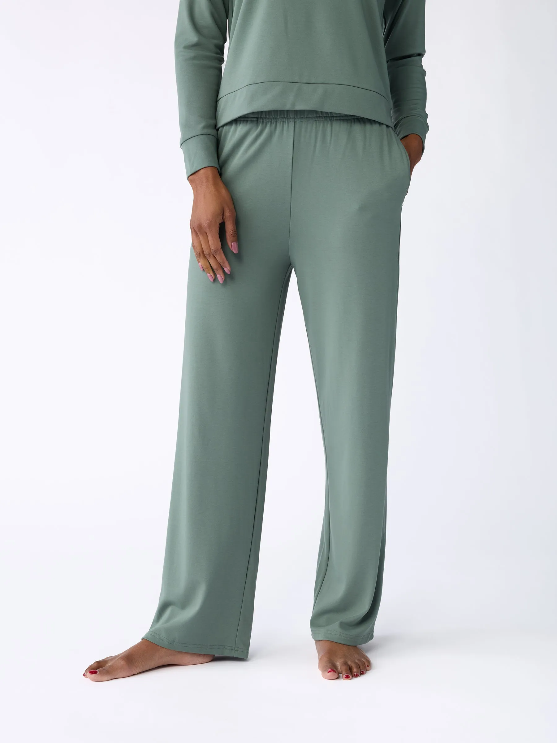 Women's Ultra-Soft Bamboo Wide Leg Pull On Pant TALL