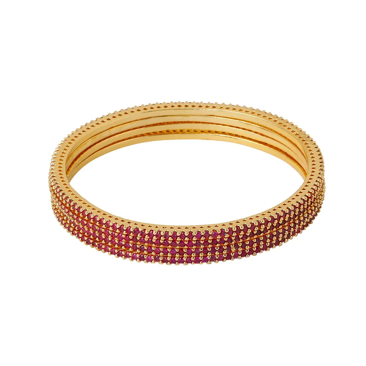 Yellow Chimes Bangles for Women & Girls Traditional American Diamond Bangles for women | Gold Tone Red AD Stone Bangles for girls | Birthday Gift For girls & women Anniversary Gift for Wife