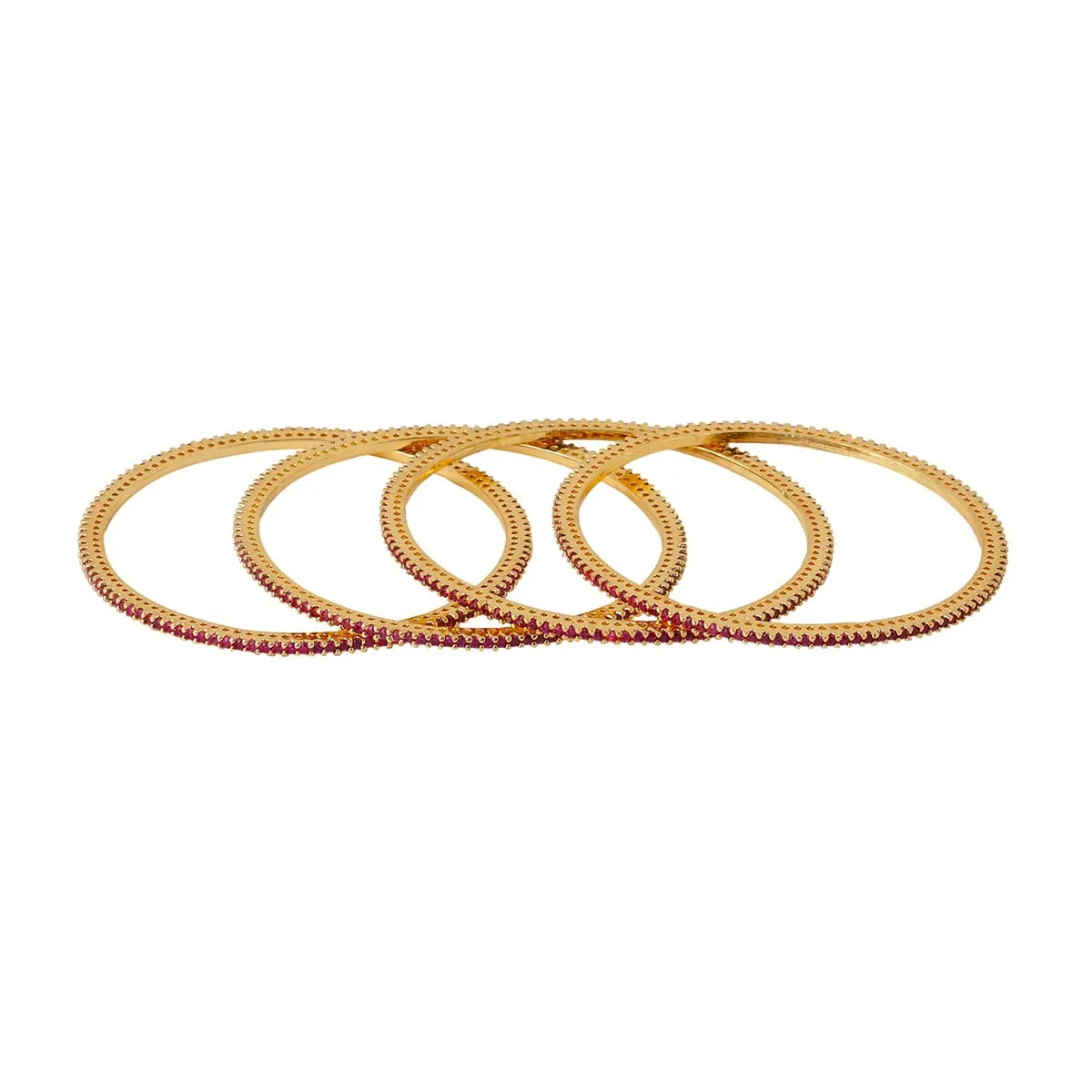 Yellow Chimes Bangles for Women & Girls Traditional American Diamond Bangles for women | Gold Tone Red AD Stone Bangles for girls | Birthday Gift For girls & women Anniversary Gift for Wife