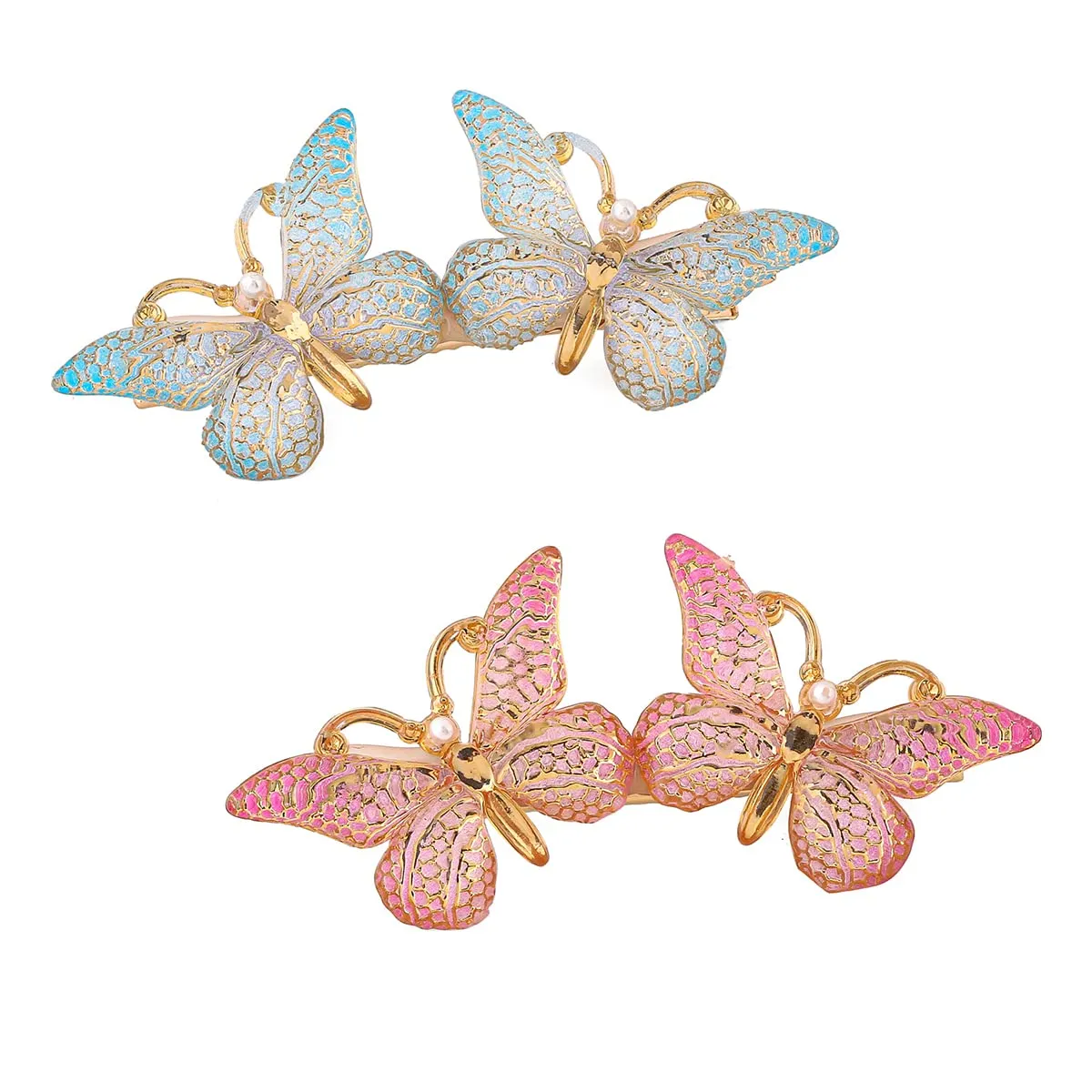 Yellow Chimes Hair Clips for Women Girls Hair Accessories for Women Butterfly Hair Clip 2 Pcs Hair Clips for Girls Hairclips Alligator Clips for Hair Pins for Women and Girls Gift For Women & Girls